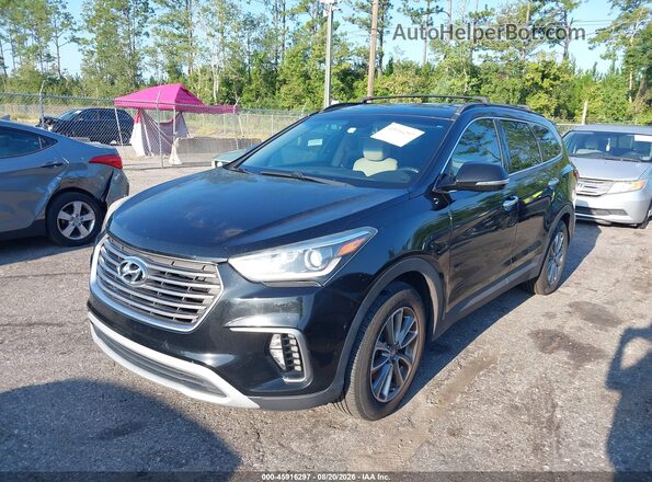 KM8SN4HF2HU234246 2017 HYUNDAI SANTA FE Black წინა მარცხენა ხედი სამი მეოთხედიდან