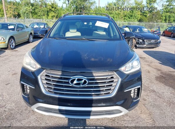 KM8SN4HF2HU234246 2017 HYUNDAI SANTA FE Black ხელსაწყოთა პანელის ხედი