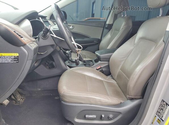 KM8SN4HF3JU262448 2018 HYUNDAI SANTA Серебряный Вид салона спереди