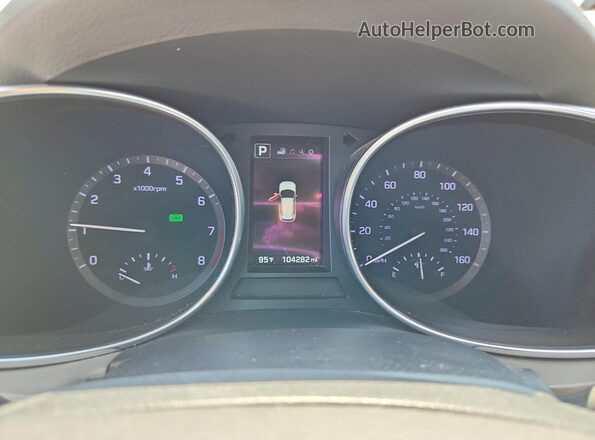 KM8SN4HF3KU298416 2019 HYUNDAI SANTA Silver Instrument cluster view