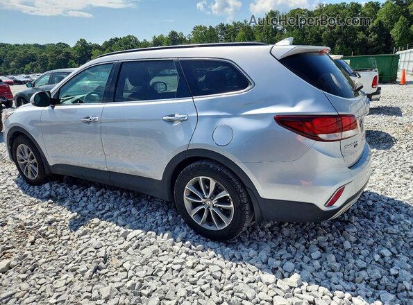KM8SN4HF3KU298416 2019 HYUNDAI SANTA Silver Rear left