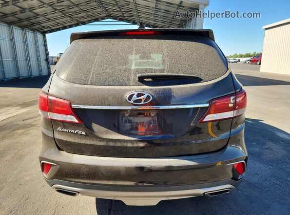KM8SN4HF7HU249101 2017 HYUNDAI SANTA Black უკანა ხედი
