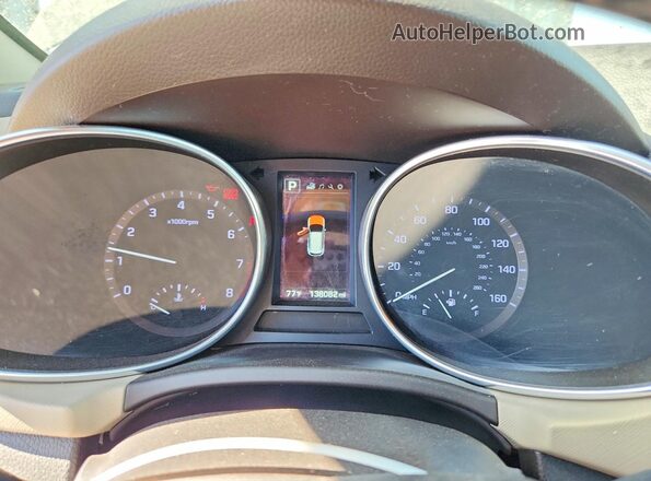 KM8SN4HF7HU249101 2017 HYUNDAI SANTA Black ხელსაწყოთა პანელის ხედი