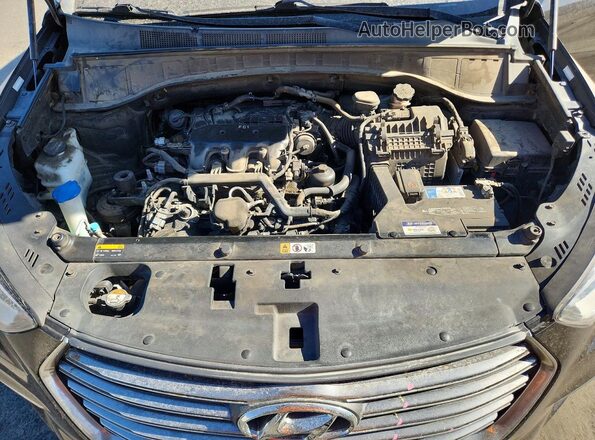KM8SN4HF7HU249101 2017 HYUNDAI SANTA Black ძრავის განყოფილების ხედი