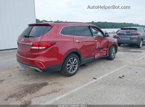KM8SN4HF9JU278587 2018 HYUNDAI SANTA FE Красный Задняя правая четверть
