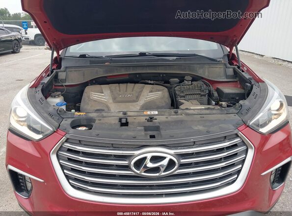 KM8SN4HF9JU278587 2018 HYUNDAI SANTA FE Красный Вид сзади