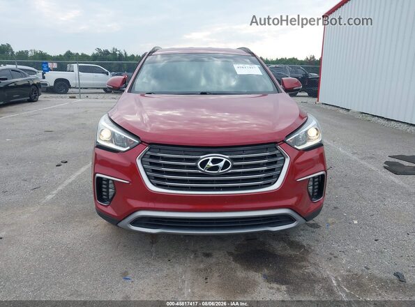 KM8SN4HF9JU278587 2018 HYUNDAI SANTA FE Красный Вид щитка приборов