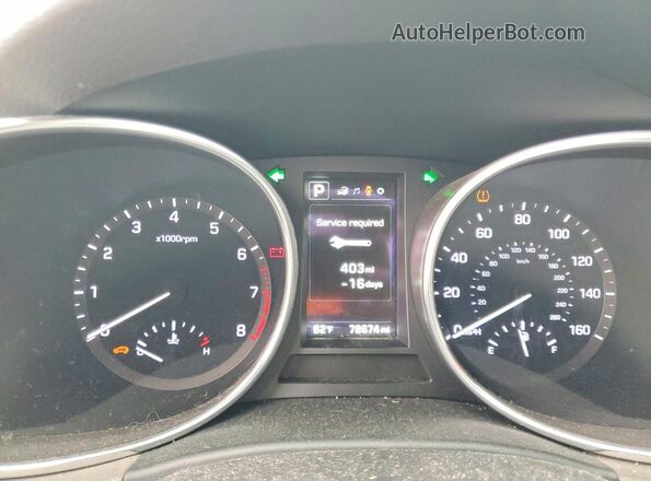 KM8SN4HFXJU264228 2018 HYUNDAI SANTA Silver Вид щитка приладів