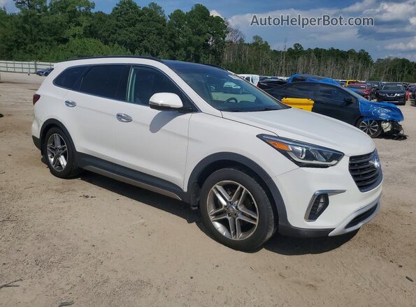 KM8SR4HF0JU273265 2018 HYUNDAI SANTA White Передня права чверть