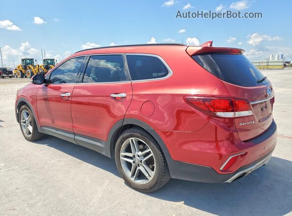 KM8SR4HF2HU196683 2017 HYUNDAI SANTA Red უკანა მარცხენა