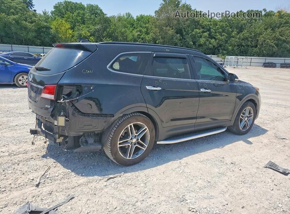 KM8SR4HF2HU254260 2017 HYUNDAI SANTA Черный Задняя правая четверть