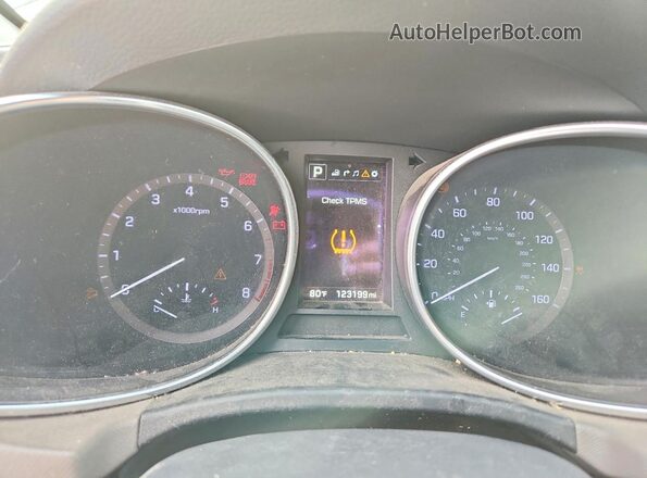 KM8SR4HF3HU235331 2017 HYUNDAI SANTA Синий Вид щитка приборов