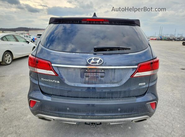 KM8SR4HF3HU235331 2017 HYUNDAI SANTA Синий Вид сзади