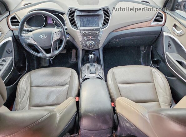 KM8SR4HF3HU235331 2017 HYUNDAI SANTA Синий Вид панели приборов