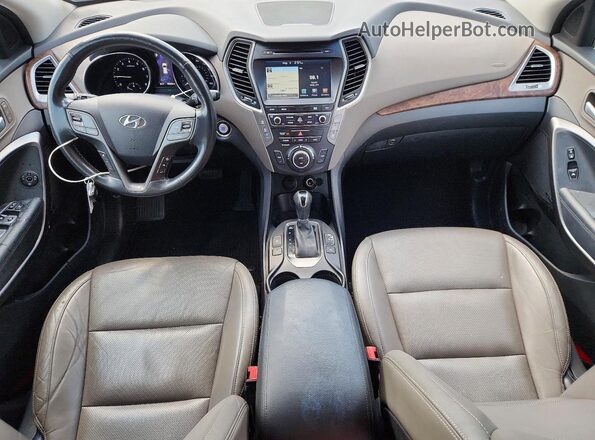 KM8SR4HF4HU229649 2017 HYUNDAI SANTA White Dashboard view