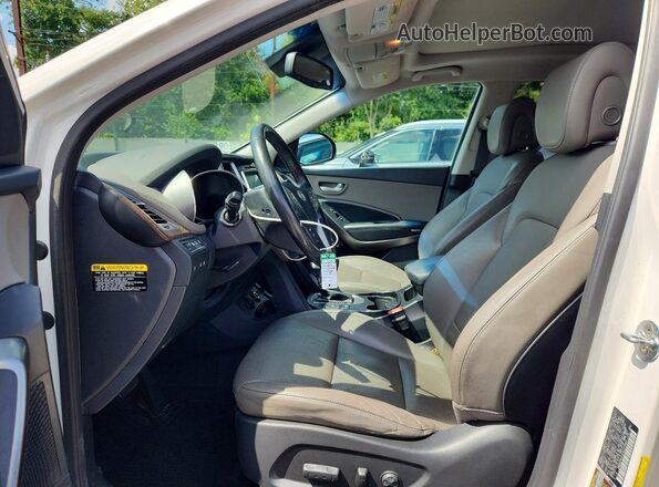 KM8SR4HF4HU229649 2017 HYUNDAI SANTA White Front interior view