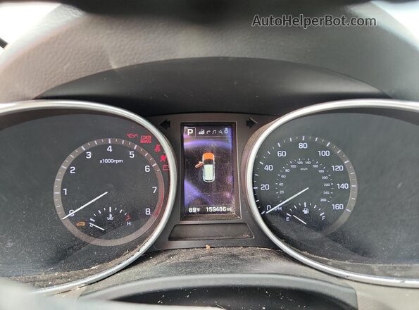 KM8SR4HF8HU180777 2017 HYUNDAI SANTA Silver Instrument cluster view