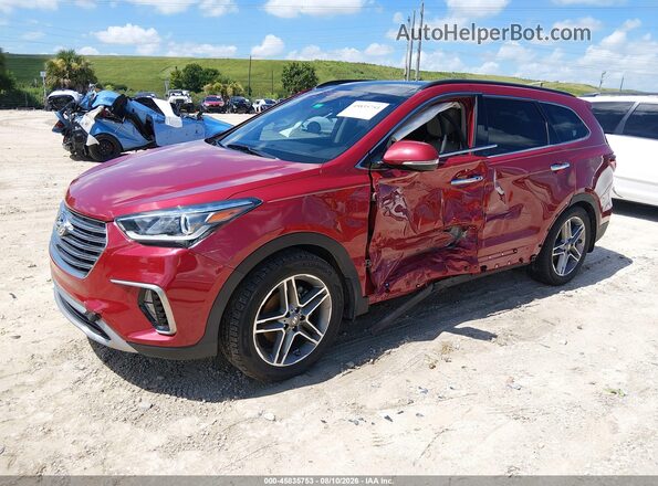 KM8SR4HF8JU267262 2018 HYUNDAI SANTA FE Red Front left