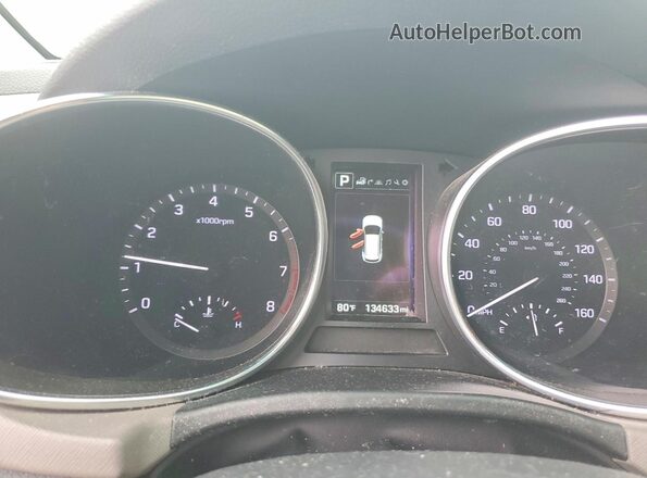 KM8SRDHF0HU187237 2017 HYUNDAI SANTA Silver Vista del cuadro de instrumentos