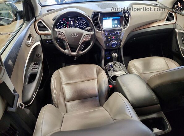 KM8SRDHF0HU240826 2017 HYUNDAI SANTA Gray Առջևի վահանակի տեսք