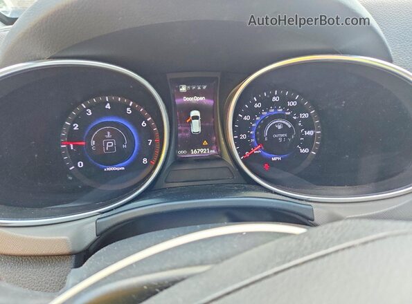 KM8SRDHF1GU139423 2016 HYUNDAI SANTA Серебряный Вид щитка приборов