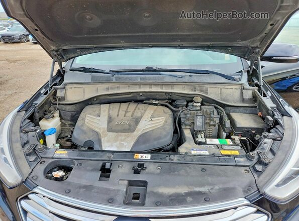 KM8SRDHF1GU142452 2016 HYUNDAI SANTA Black Widok komory silnika