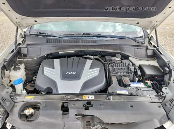 KM8SRDHF1HU254556 2017 HYUNDAI SANTA Белый Вид задней части салона