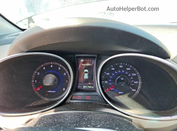 KM8SRDHF2GU137471 2016 HYUNDAI SANTA Black Vista del cuadro de instrumentos