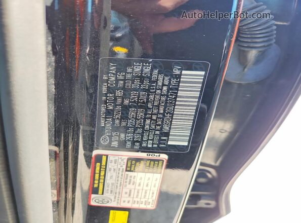 KM8SRDHF2GU137471 2016 HYUNDAI SANTA Black Vista de la etiqueta del VIN