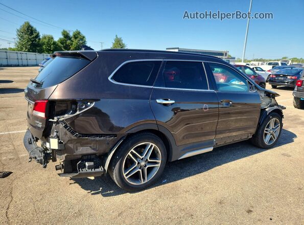 KM8SRDHF2HU234851 2017 HYUNDAI SANTA Brown Задня права чверть