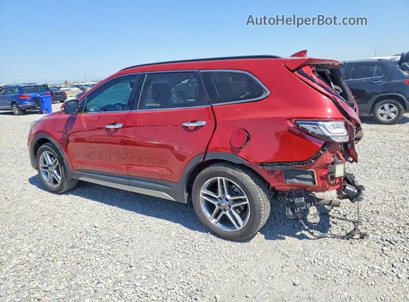 KM8SRDHF2JU258556 2018 HYUNDAI SANTA Red Trasero izquierdo