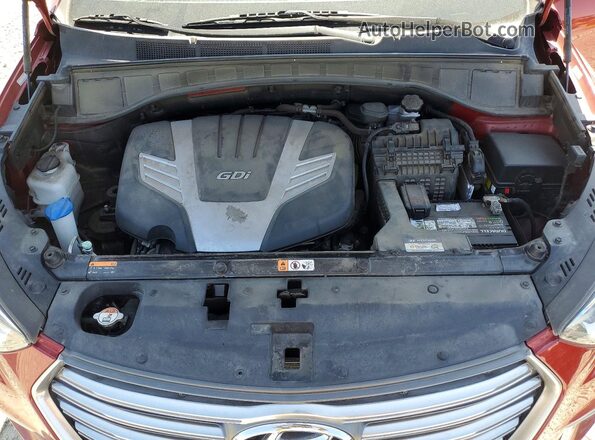 KM8SRDHF2JU258556 2018 HYUNDAI SANTA Red Vista del compartimento del motor