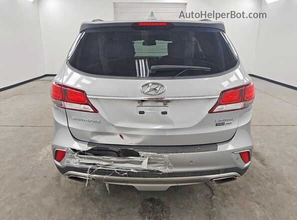 KM8SRDHF3HU217301 2017 HYUNDAI SANTA Silver უკანა ხედი