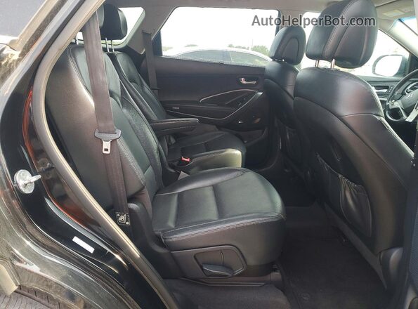 KM8SRDHF5GU138906 2016 HYUNDAI SANTA Black Vista de los asientos traseros