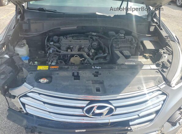 KM8SRDHF6GU136565 2016 HYUNDAI SANTA Silver უკანა სალონის ხედი