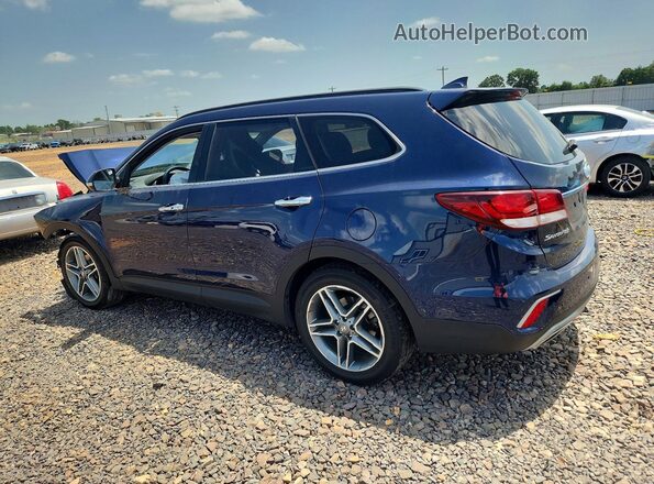KM8SRDHF6JU280267 2018 HYUNDAI SANTA Синий Задняя левая четверть