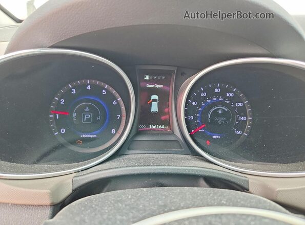 KM8SRDHF9GU138102 2016 HYUNDAI SANTA White Instrument cluster view