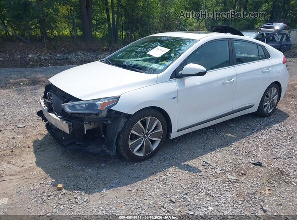 KMHC05LC5JU074794 2018 HYUNDAI IONIQ HYBRID White Front left