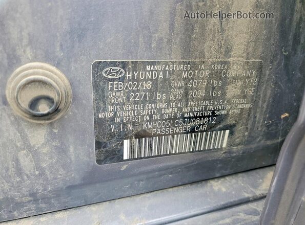 KMHC05LC5JU081812 2018 HYUNDAI IONIQ Gray Շարժիչի բաժամունքի տեսք