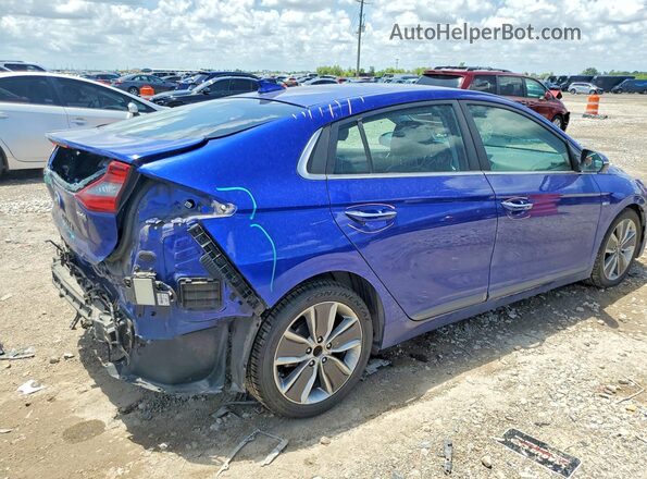 KMHC05LC9KU117356 2019 HYUNDAI IONIQ Синий Задняя правая четверть