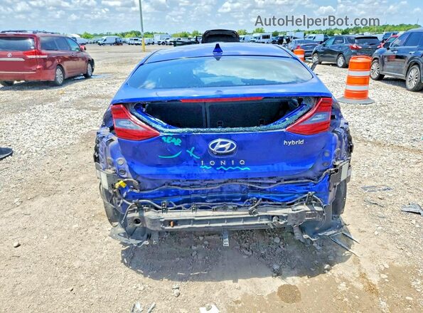 KMHC05LC9KU117356 2019 HYUNDAI IONIQ Синий Вид сзади