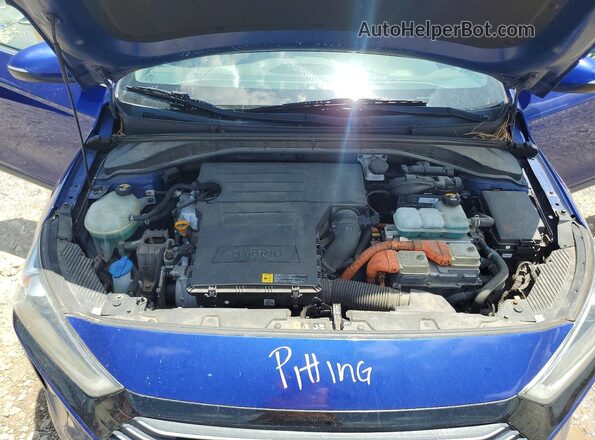 KMHC05LC9KU117356 2019 HYUNDAI IONIQ Синий Вид задней части салона
