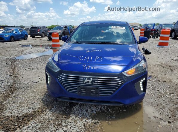 KMHC05LC9KU117356 2019 HYUNDAI IONIQ Синий Вид спереди