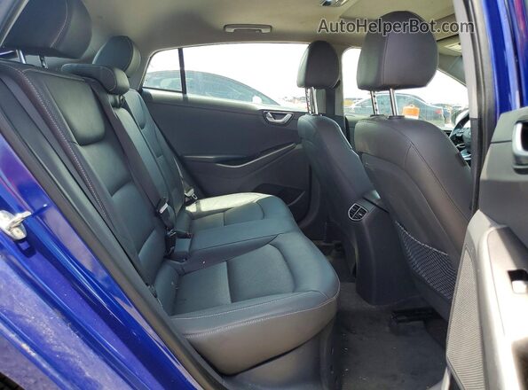 KMHC05LC9KU117356 2019 HYUNDAI IONIQ Синий Вид задних сидений