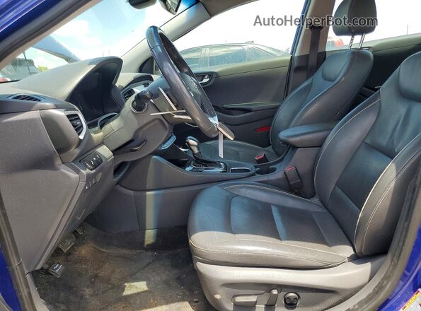 KMHC05LC9KU117356 2019 HYUNDAI IONIQ Синий Вид салона спереди