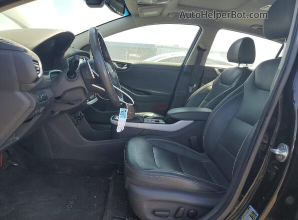 KMHC05LH9JU028977 2018 HYUNDAI IONIQ Black Front interior view