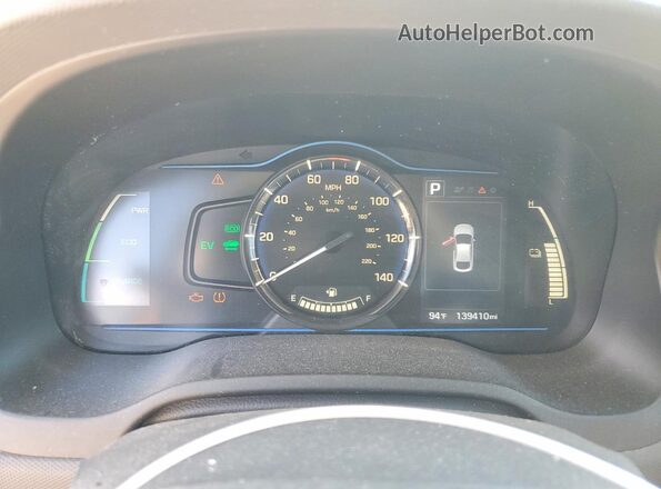 KMHC65LC0HU030601 2017 HYUNDAI IONIQ Black Instrument cluster view