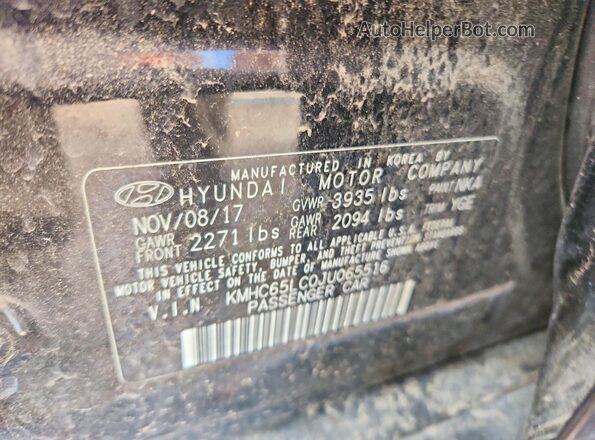 KMHC65LC0JU065516 2018 HYUNDAI IONIQ Черный Вид подкапотного пространства