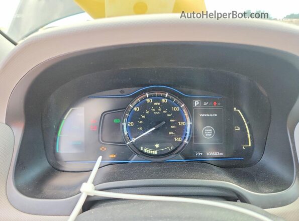 KMHC65LC0JU065516 2018 HYUNDAI IONIQ Черный Вид щитка приборов