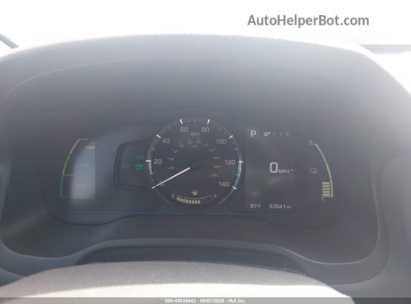 KMHC65LC0JU075589 2018 HYUNDAI IONIQ HYBRID White Widok tylnych siedzeń